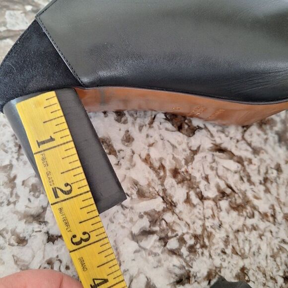 Aquatalia Sample leather Black open toe mule heeled sandals size‎ 10 - Picture 7 of 10